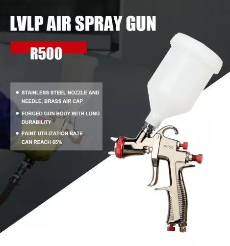 Pistol Profesional de Pulverizare cu Duza de 1,5 mm Aeropro R500 Debit Redus Presiune Redusă pentru Compresoare de Dimensiuni Mici