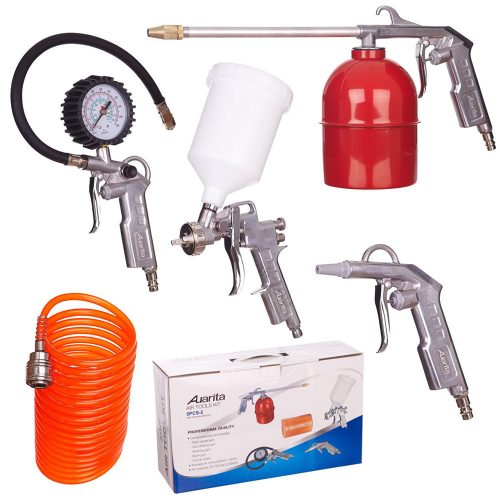 Set de 5 piese pentru vopsire și întreținere cu compresor Auarita 5 piese-2