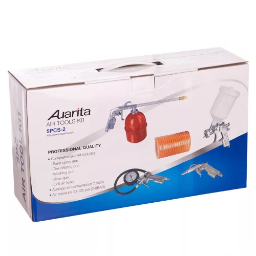 Set de 5 piese pentru vopsire și întreținere cu compresor Auarita 5 piese-2