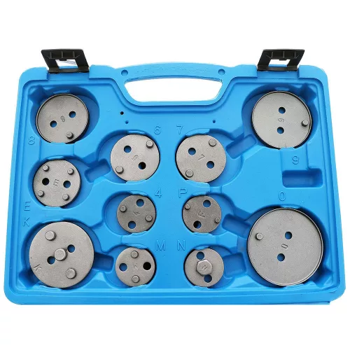 Set Profesional pentru Retragerea Pistonului de Frână, 18 Elemente, Compatibil cu Multiple Mărci Auto, Material Oțel