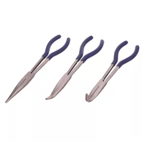   Set Clești Lungime 275mm SK1948, 3 Bucăți, Vârfuri Fine, Unghiuri 0°, 45° și 90°, Oțel de Înaltă Calitate