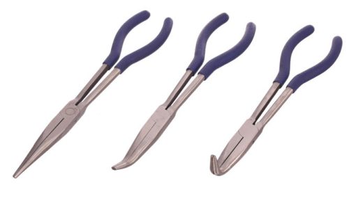 Set Clești Lungime 275mm SK1948, 3 Bucăți, Vârfuri Fine, Unghiuri 0°, 45° și 90°, Oțel de Înaltă Calitate