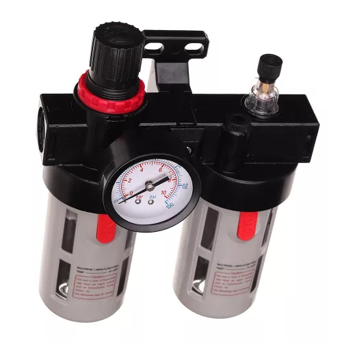 Filtru de Aer 40 Microni + Reductor + Lubrificator pentru Unelte Pneumatice BFC4000 1/2"