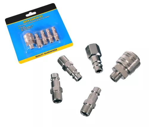 Set Pneumatic Conectori Rapizi 1/4" TC Technic CK-001K pentru Unelte Pneumatice
