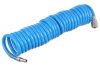 Furtun Spiralat din Poliuretan 12x8 mm pentru Scule Pneumatice, 7.5m, Cuplaj Rapid și Soclu, RAH023