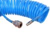 Furtun Spiralat din Poliuretan 12x8 mm pentru Scule Pneumatice, 7.5m, Cuplaj Rapid și Soclu, RAH023