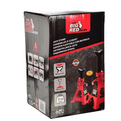 Set Suport Auto Big Red T43001C - Capacitate 3 Tone (1 Pereche)