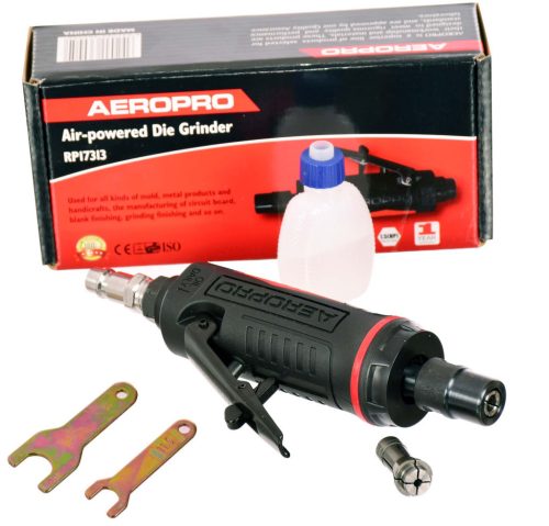Polizor și Tăietor Pneumatic Drept Aeropro RP17313 cu Mandrină de 6 mm și 3 mm