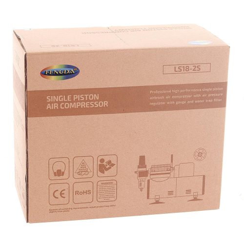 Compresor Aerograf cu Ventilator Integrat Fengda AS18-2S pentru Tatuatori și Saloane de Frumusețe