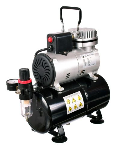 Compresor Airbrush LS-186s cu Ventilator și Rezervor de 3 Litri