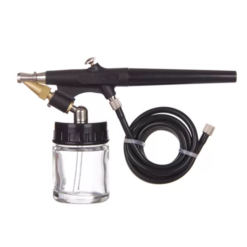 Set Aerograf pentru Modelare cu 2 Rezervoare, Furtun și Duza de 0,8 mm Compatibil cu Compresoare Mari Fengda BD-138
