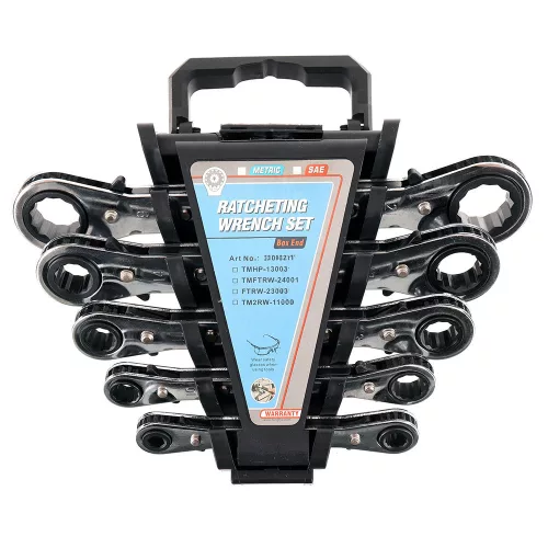 Set de Chei Inelare cu Clichet, 5 Bucăți, 6-21 mm, cu Suport din Plastic - TC Technic JC1120
