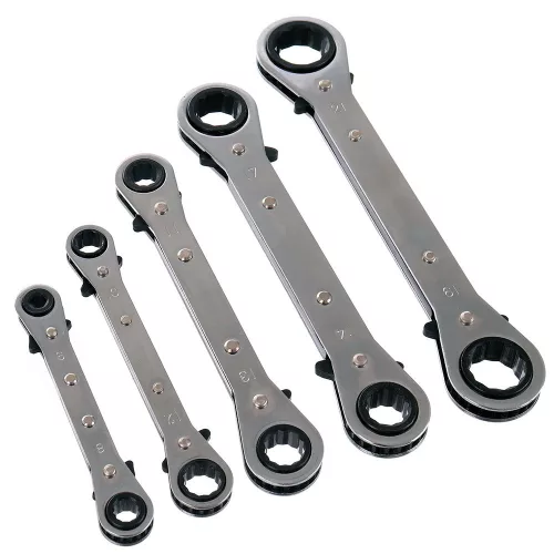 Set de Chei Inelare cu Clichet, 5 Bucăți, 6-21 mm, cu Suport din Plastic - TC Technic JC1120
