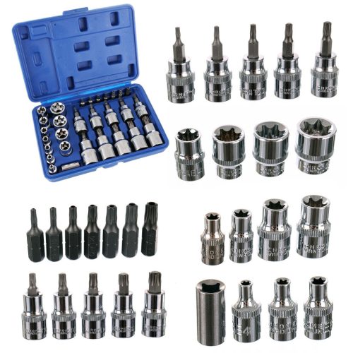 Set de Chei și Biți Torx în Geantă de Plastic (30 Piese) TC Technic JC1533