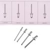 Set de 400 de nituri din aluminiu în cutie de plastic TC Technic JC8007