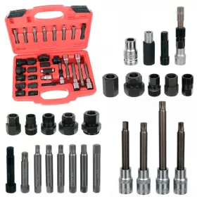   Set de Chei pentru Generator cu Geantă din Plastic (30 de Piese) pentru Vehicule Audi, BMW, Ford - TC Technic