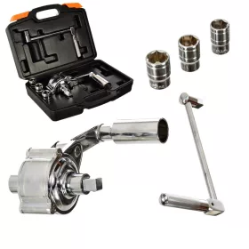   Cheie cu Capete Interșanjabile 3 Adaptoare, Cutie Plastic TC Technic SK1765, 1x16 1/2", Oțel Crom-Vanadiu