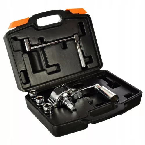 Cheie cu Capete Interșanjabile 3 Adaptoare, Cutie Plastic TC Technic SK1765, 1x16 1/2", Oțel Crom-Vanadiu