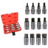 Set de Chei Hexagonale 1/2" 12 Piese Oțel Crom-Vanadiu H5-H22