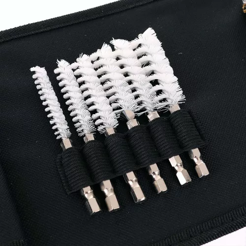 Set perii pentru curățarea soclurilor bujiilor incandescente și injectoarelor (20 de piese) TC Technic SK2647