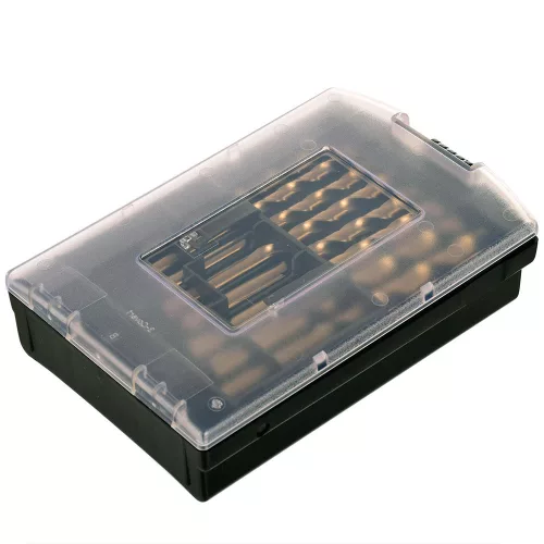 Set de Burghie din Oțel Rapid cu Cobalt pentru Metal, în Cutie de Plastic, 1-10mm (19 Piese) TC Technic JC1548019