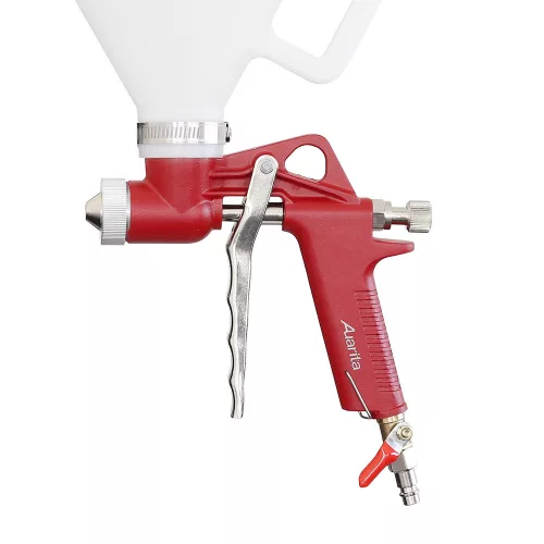 Pistol Pneumatic pentru Vopsit Pereți Exteriori cu Vopsea de Piatră, Chit Lac și Vopsea Latex Auarita FR-301, cu 3 Duze Incluse