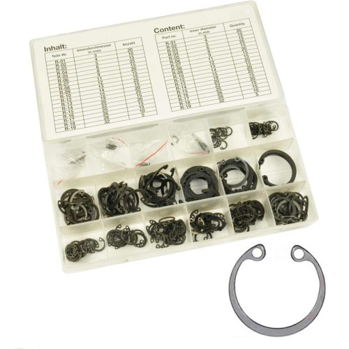 Set Inele Seeger Interne din Oțel de Arc în Cutie de Plastic (300 bucăți) TC Technic SK2406