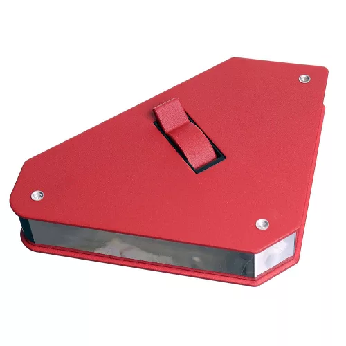Suport Magnetic Profesional cu Comutator pentru Sudură, Capacitate 25 kg, Unghiuri de Lucru 45°, 90°, 135°