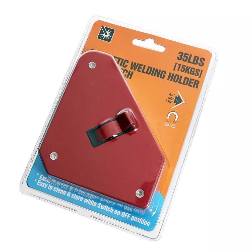 Suport Magnetic Profesional cu Comutator pentru Sudură, Capacitate 25 kg, Unghiuri de Lucru 45°, 90°, 135°