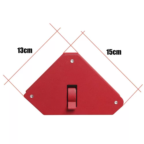 Suport Magnetic Profesional cu Comutator pentru Sudură, Capacitate 25 kg, Unghiuri de Lucru 45°, 90°, 135°