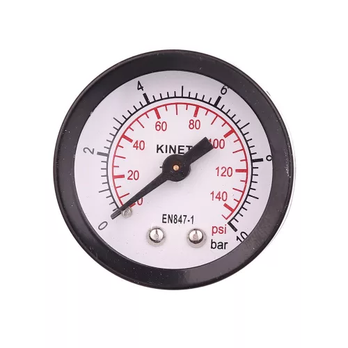 Manometru Compact 0-10 Bar cu Conexiune Posterioară 1/8", Carcasă Metalică, Diametru 40 mm