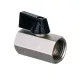 Robinet cu bilă din alamă nichelată pentru aplicații pneumatice și hidraulice, filet interior 1/2", 44 mm, Technic 1/2" WW