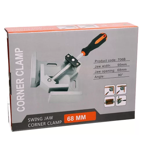 Colțar de Sudură Interior 90° din Aluminiu, 95 mm, cu Pivot Mobil și Șurub de Fixare