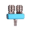 Distribuitor Pneumatic de Înaltă Calitate cu Două Căi, 2x Cuplaje Rapide și 1x Conector, TC Technic AD0021