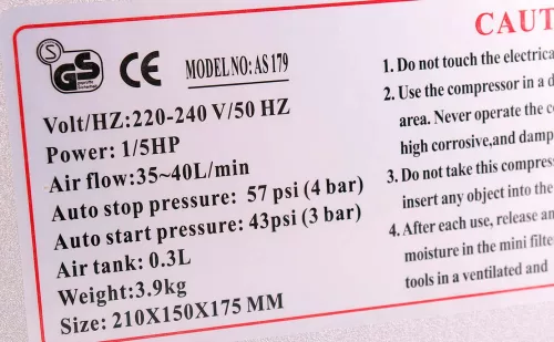 Compresor Aerograf de Top cu Manometru și Filtru Separare Apă pentru Două Aerografe Fengda AS179
