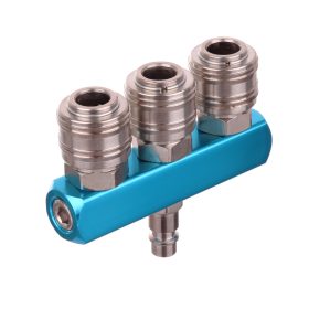   Distribuitor Pneumatic Tridirecțional de Înaltă Calitate cu 3 Conectori Rapizi și 1 Adaptor TC Technic AD0031