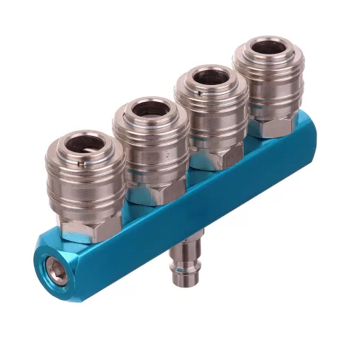 Distribuitor Pneumatic de Înaltă Calitate cu Patru Conectori Rapizi și Un Singur Conector de Intrare
