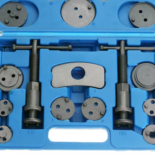 Set Profesional de Extrudare Piston Frână cu 21 Elemente, Compatibil cu Diverse Tipuri de Frâne, Material Oțel