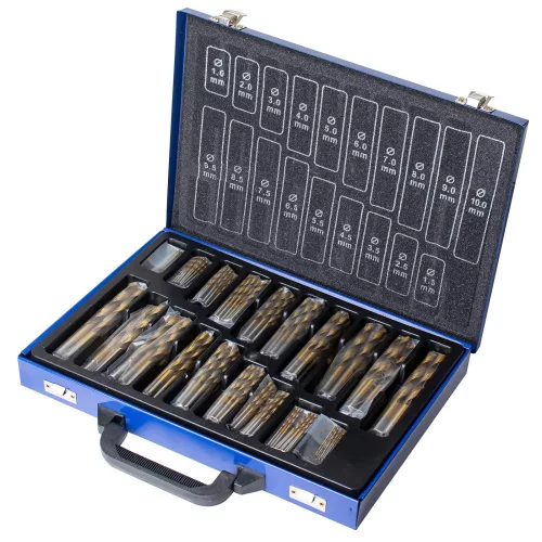Set Burghie Titan pentru Metal în Geantă Metalică (170 bucăți) 1-10mm
