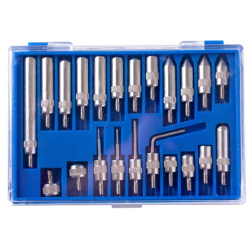 Indicator cu cadran 0,01 mm cu suport magnetic și set de adaptoare