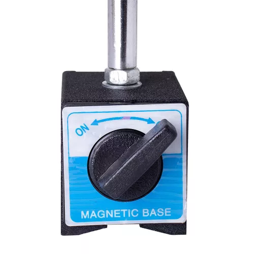 Indicator cu cadran 0,01 mm cu suport magnetic și set de adaptoare