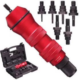   Adaptor Șurubelniță pentru Piulițe Rivetante cu Geantă de Transport TC Technic, Include 6 Capete Interschimbabile (M3, M4, M5, M6, M8, M10)