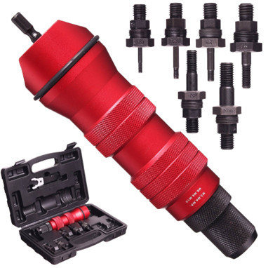 Adaptor Șurubelniță pentru Piulițe Rivetante cu Geantă de Transport TC Technic, Include 6 Capete Interschimbabile (M3, M4, M5, M6, M8, M10)
