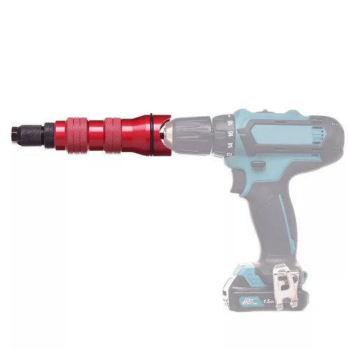 Adaptor Șurubelniță pentru Piulițe Rivetante cu Geantă de Transport TC Technic, Include 6 Capete Interschimbabile (M3, M4, M5, M6, M8, M10)