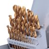 Set de Burghie din Titan cu Suport Metalic TC Technic DR25, Oțel Rapid cu Acoperire de Titaniu-Nitrid, 1-13mm, 25 Piese