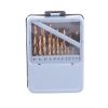 Set de Burghie din Titan în Cutie Metalică din Oțel Rapid cu Acoperire din Nitrid de Titan 1-10mm (19 piese) TC Technic 28540