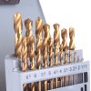 Set de Burghie din Titan în Cutie Metalică din Oțel Rapid cu Acoperire din Nitrid de Titan 1-10mm (19 piese) TC Technic 28540