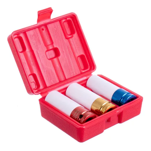 Set Chei Tubulare pentru Jante din Aluminiu, Dimensiuni 17, 19, 21 mm, Conexiune 1/2", Material Crom-Molibden