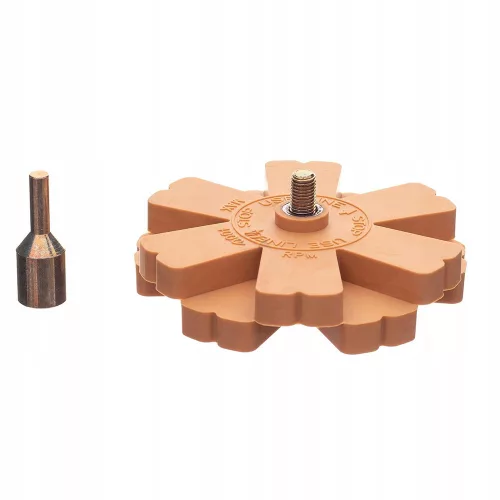 Set de 3 Discuri de Cauciuc pentru Îndepărtarea Adezivului și Etichetelor, cu Ax de 6 mm, Filet M8x1, Diametru 87 mm