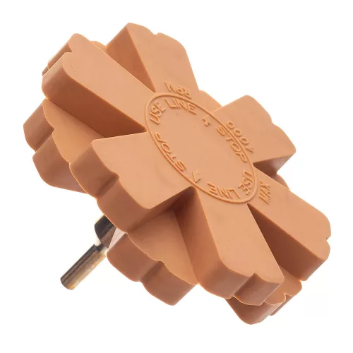 Disc de Cauciuc pentru Îndepărtarea Adezivului cu Dinți Dubli + Adaptor de Montare 6mm TC Technic DN-F1282